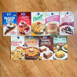 Vintage Pillsbury 1986 Lot of 9 Recipe Cookbook Magazines